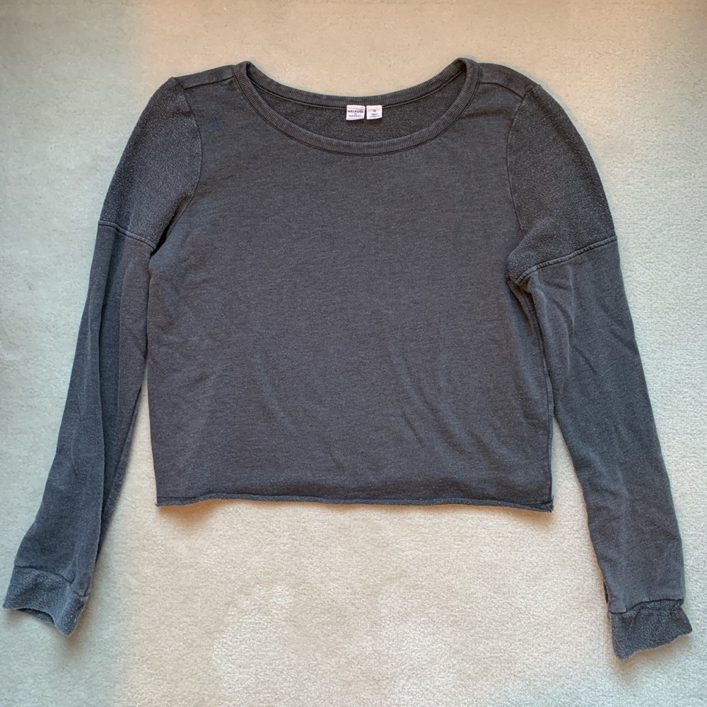 Melrose and Market Grey Cropped Sweatshirt